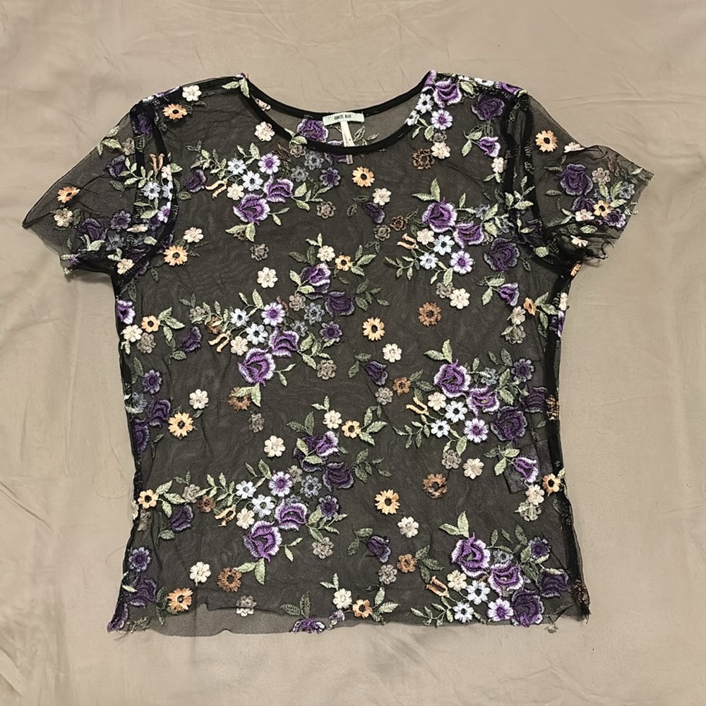 Embroidered Mesh Shirt - Picture 2 of 4